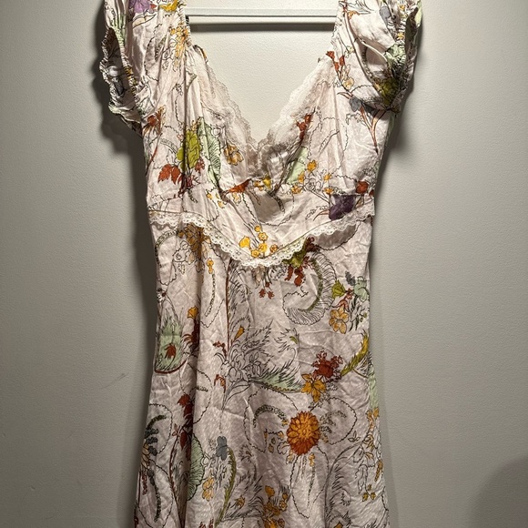 Anthropologie Dainty Mini Dress (Looks like a Night Gown) Adj Straps Open Back - Picture 2 of 16